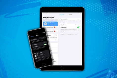 Tablet und Smartphone mit einer Einstellungs-Übersicht