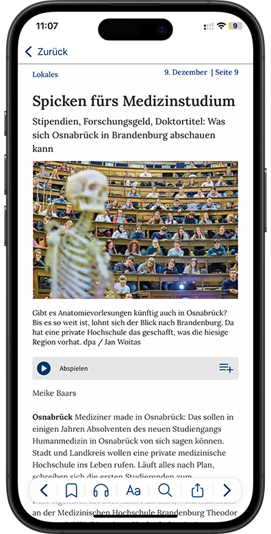 NOZ premium-App, Ansicht 3